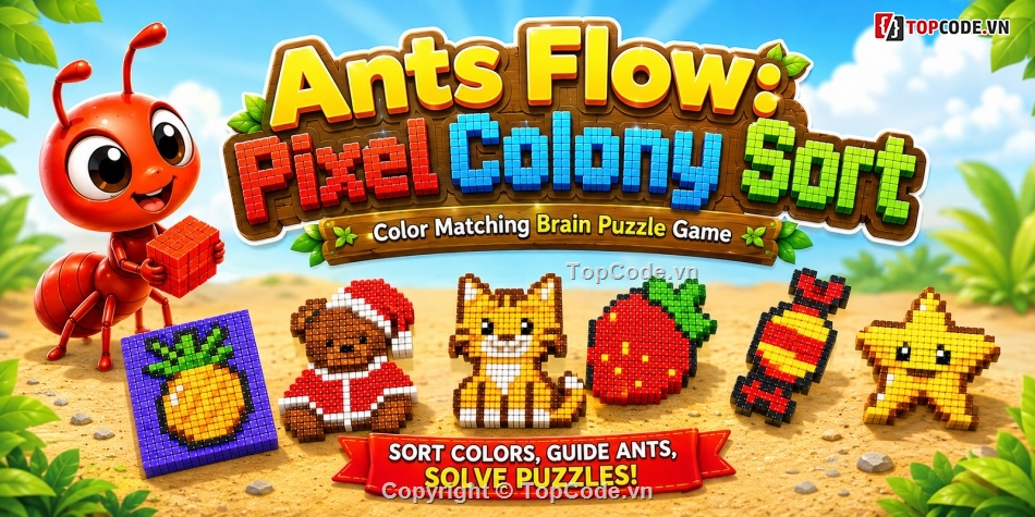 ant flow,pixel flow,colony flow,pixel ant,food hunt